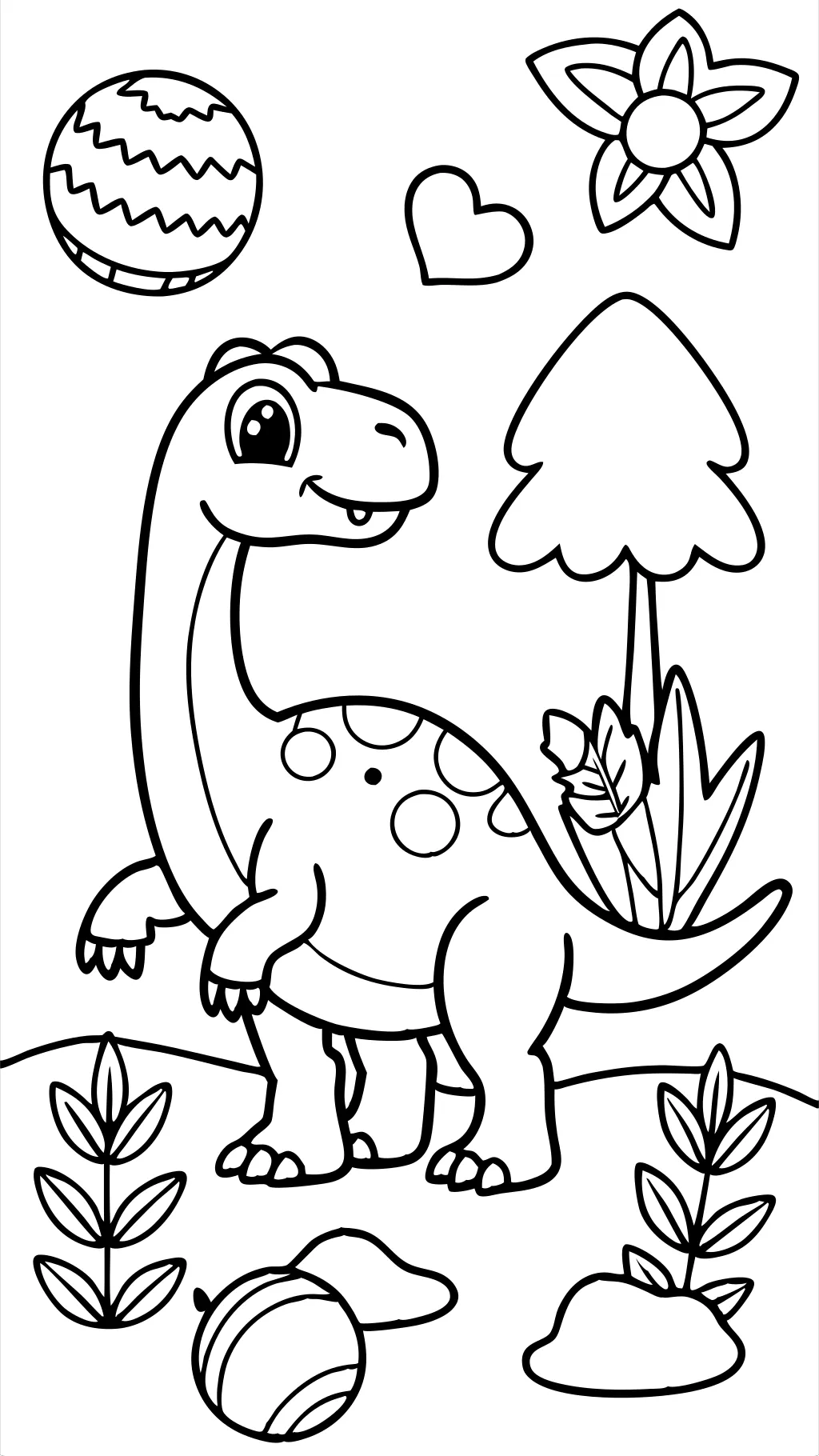 Páginas para colorear de dinosaurios fáciles